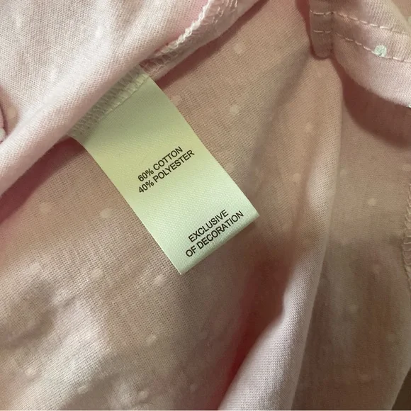 Laura Ashley Pajama Set Pink Polka Dot Sz L Scottie Dog 2pc PJs Cotton Sleepwear - Picture 8 of 10